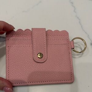 Pink Scalloped Card Holder